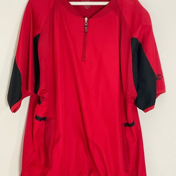 Easton Size mens XL red 1/4 zip practice training baseball pullover shirt Jersey - Picture 4 of 10